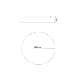 Plafón LED Superficie 30W - CATANIA - CCT