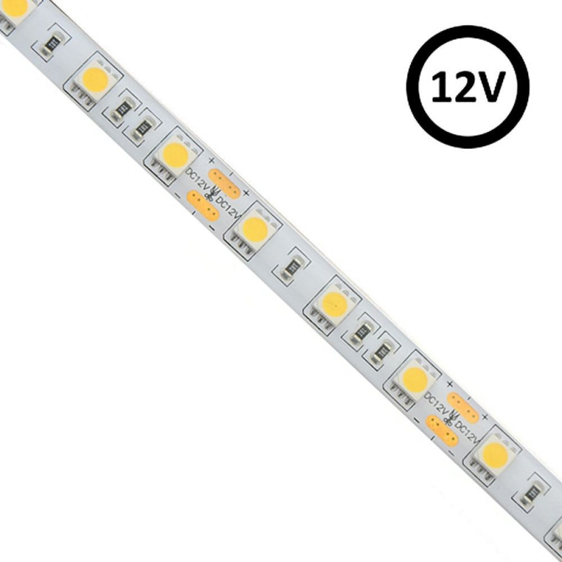 Tira LED 12V | 60xLED/m | 5m | SMD5050 |960Lm | 14W/M | IP20