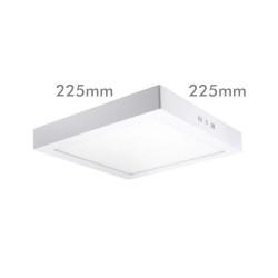 Plafón LED Superficie cuadrado blanco 20W 120º -IP20 - interior