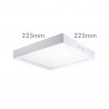 Plafón LED Superficie cuadrado blanco 20W 120º -IP20 - interior