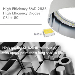 Plafón LED Superficie cuadrado blanco 20W 120º -IP20 - interior