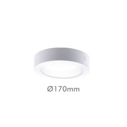 Plafón LED circular superficie 15W 120º