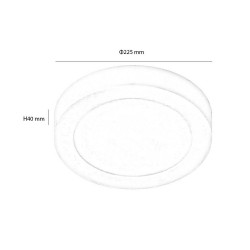 Plafón LED superficie circular 20W 120º-Interior