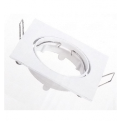 Aro orientable para Dicroica cuadrado Blanco GU10-MR16