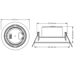 Empotrable LED 7W Cuadrado Blanco - CCT