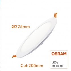 Placa Slim LED Circular 20W - OSRAM CHIP DURIS E 2835