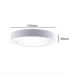 Plafón LED circular superficie 15W - OSRAM CHIP DURIS E 2835
