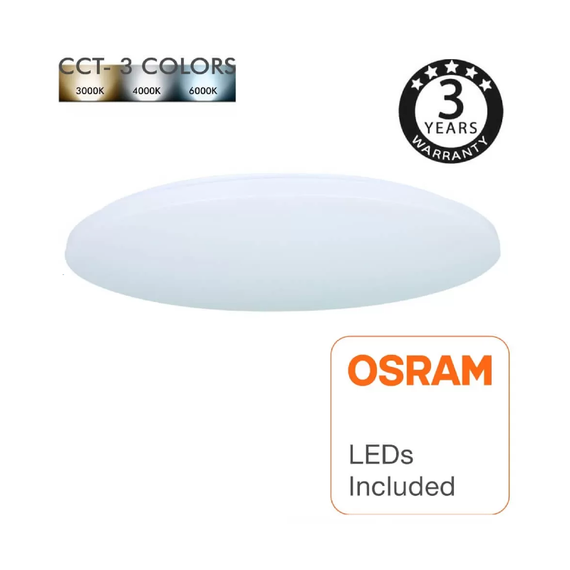 Plafón LED Superficie 18W OSRAM Chip - CCT - COLOR SELECCIONABLE
