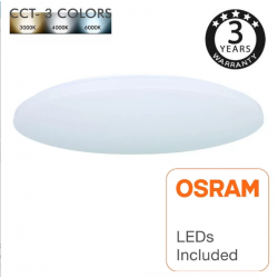 Plafón LED Superficie 40W DIMABLE - OSLO - Negro - COLOR SELECCIONABLE - CCT