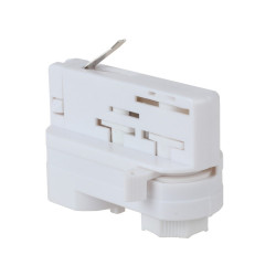 Conector adaptador de carril TRIFASICO Blanco