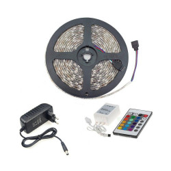 Pack Tira LED 14.4W RGB + Controladora + F. Alimentacíon