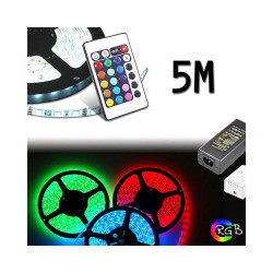 Pack Tira LED 14.4W RGB + Controladora + F. Alimentacíon