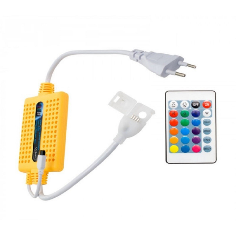 Cable Rectificador para Tira LED 220V - RGB con Mando a Distancia
