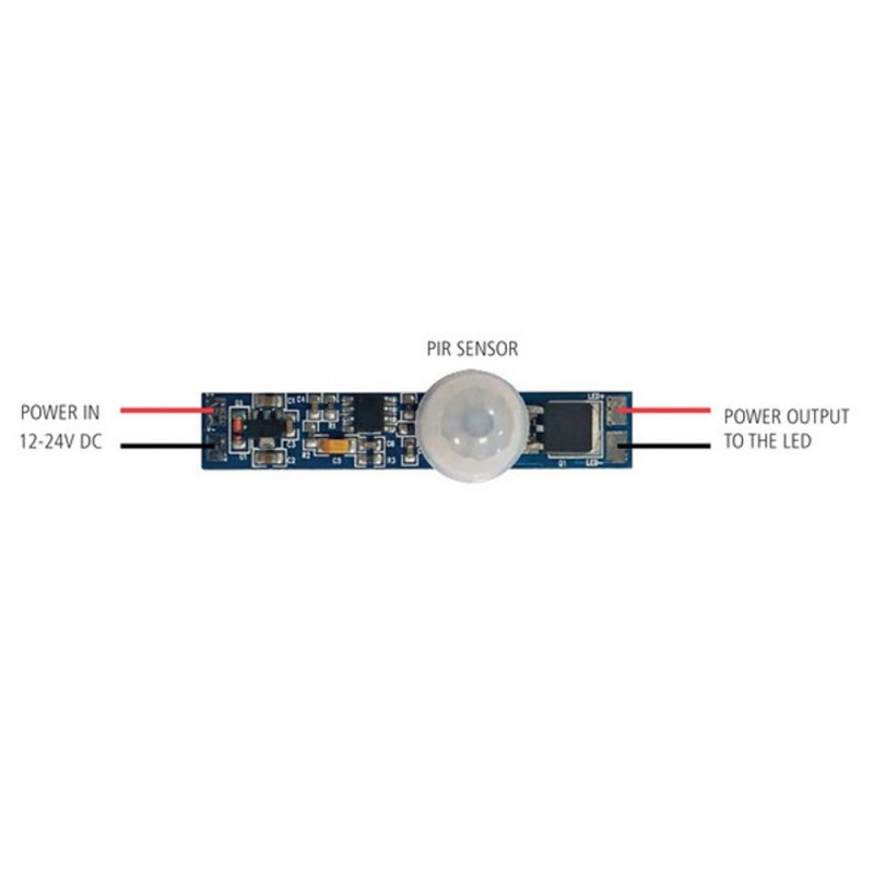 Sensor de movimiento para perfiles LED de 12 y 24 voltios