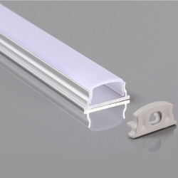 Perfil Flexible Aluminio U LED - 2 metros