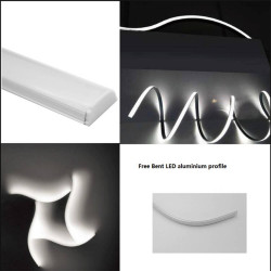 Perfil Flexible Aluminio U LED - 2 metros