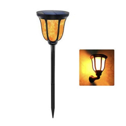 Antorcha Aplique LED Solar con Luz efecto Llama con Pica