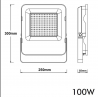 Foco Proyector Exterior LED 100W EVOLUTION IP65 Osram Chip 140Lm/W
