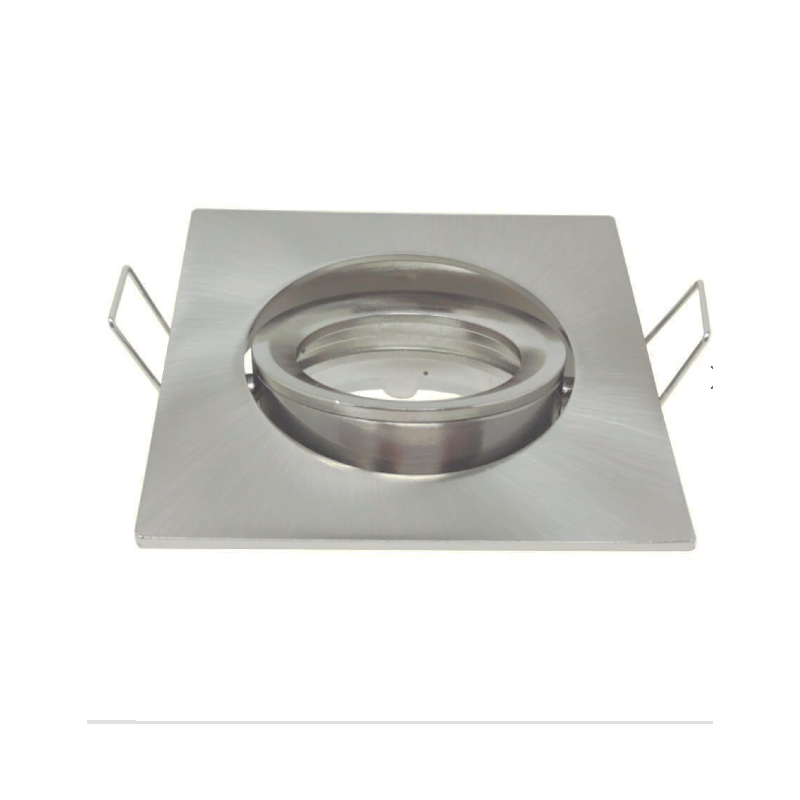 Aro Cuadrado Orientable para dicroica LED GU10 MR16 - 84mm - Aluminio