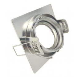 Aro Cuadrado Orientable para dicroica LED GU10 MR16 - 84mm - Aluminio