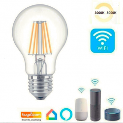 Bombilla LED Filamento 7W SMART Wifi CCT - A60 Regulable - E27