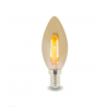Bombilla LED Filamento Vela 4W E14 C37 - Dimmable