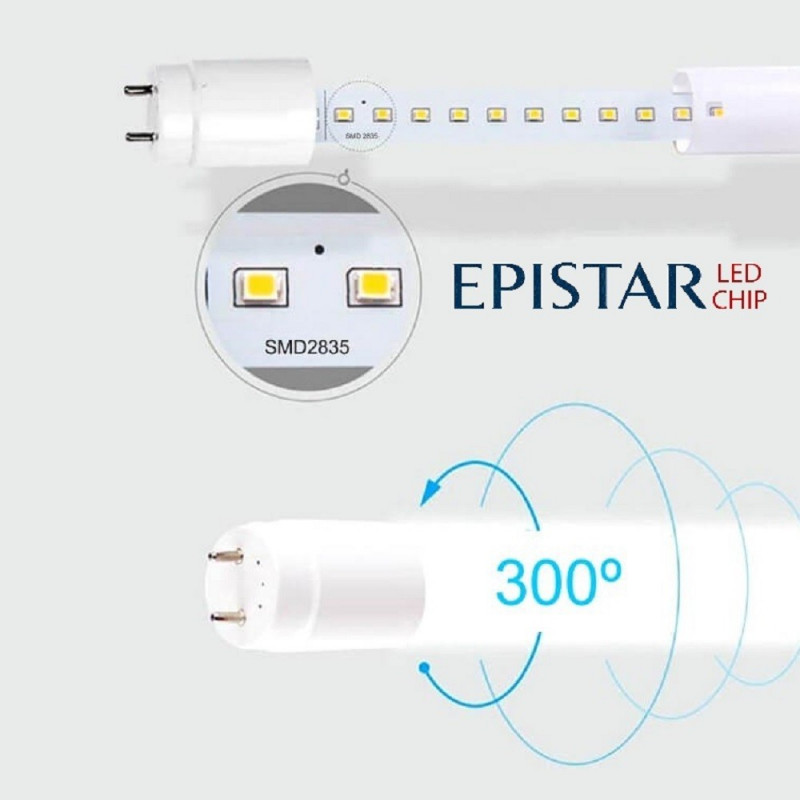 Tubo MAX LED 9W Cristal 60cm 300º - ALTA LUMINOSIDAD