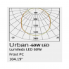 Farola LED 60W URBAN Philips Lumileds SMD 3030 160Lm/W