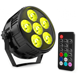 Foco Mini PAR LED 36W MONTANA RGBW 4 en 1 + Mando