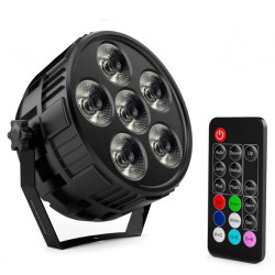 Foco Mini PAR LED 36W MONTANA RGBW 4 en 1 + Mando