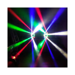 Cabeza Móvil Spot LED 30W BOSTON Blanco + 7 Colores - 7 Gobos Fijos - DMX