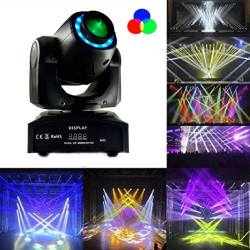 Cabeza Móvil Spot LED 30W BOSTON Blanco + 7 Colores - 7 Gobos Fijos - DMX