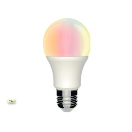 Bombilla LED RGB+W 10W 270º E27 con Mando a Distancia