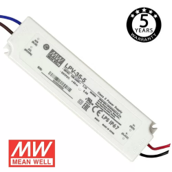 Fuente Alimentación PROFESIONAL 5V 25W 5A - MEAN WELL - IP67 - TÜV