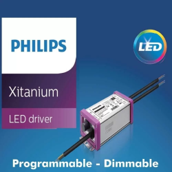 Driver Programable Regulable Philips XITANIUM para Luminarias LED de hasta 65W - 1050 mA - 5 años Garantia