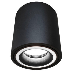 REFERENCIA: 1441 Aplique Techo LED Negro Aluminio - Doble Aro - para GU10 LED