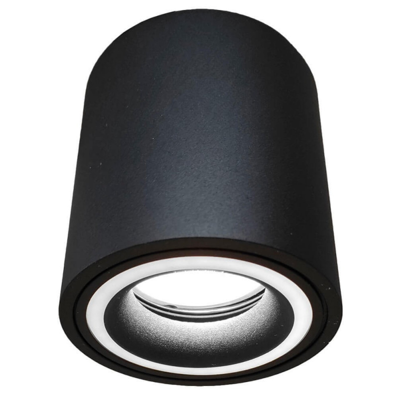 REFERENCIA: 1441 Aplique Techo LED Negro Aluminio - Doble Aro - para GU10 LED