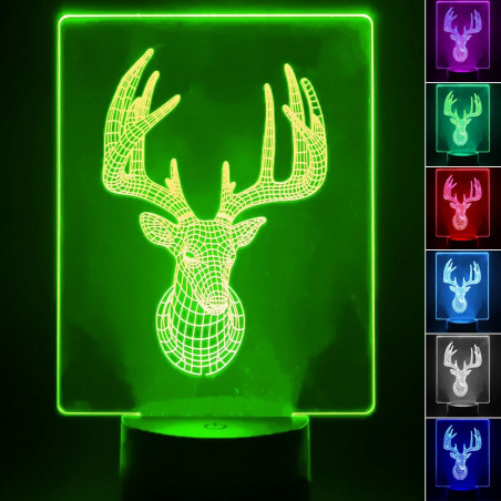 Lámpara de Mesa 3D RGB - CIERVO -