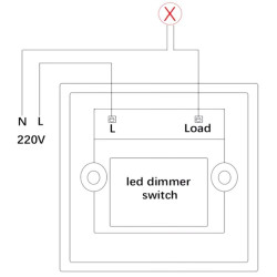 Regulador LED Triac 600W Dimmer AC 220V
