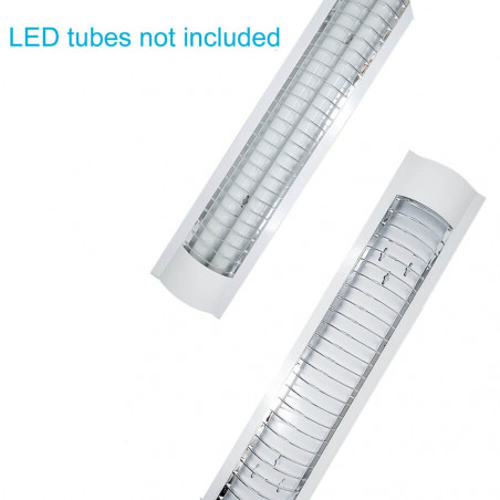 Pantalla para dos tubos de LED T8 60cm