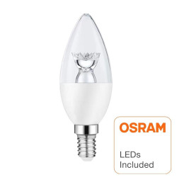 Bombilla LED Vela con Lente 6W E14 C37 180º - OSRAM CHIP DURIS E 2835