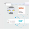 Tubo LED 20W Cristal 150cm 300º - ALTA LUMINOSIDAD - OSRAM CHIP