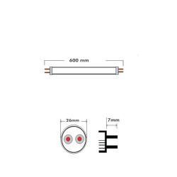 Tubo LED 9W Cristal 300º 60cm