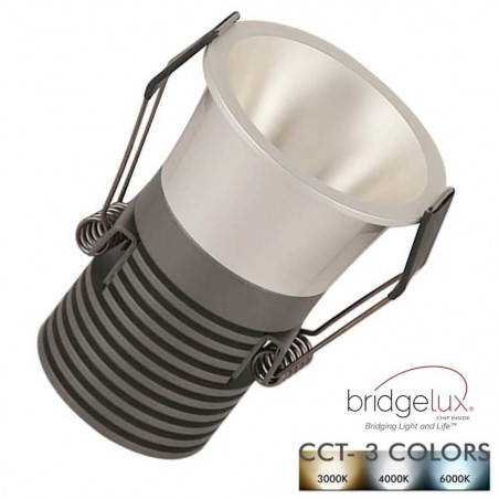 Empotrable LED 5W Cromo Perla Bridgelux Chip - 40° - UGR11- CCT