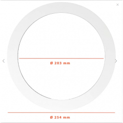 Aro Supletorio cubre hueco para Downlight - 25,5cm