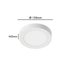 Plafón LED circular superficie 8W 120º- IP20-Interior