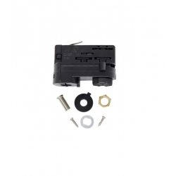 Conector adaptador de carril TRIFASICO Negro