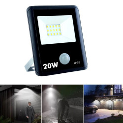 Foco Proyector LED 20W Sensor Movimiento PIR