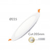 Placa Slim LED Circular 20W 1800Lm - Aluminio IP40