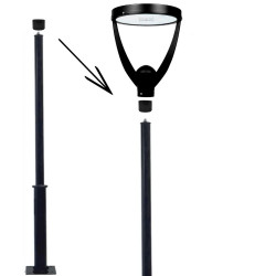 Soporte adaptador de luminaria LED para columna - 75mm